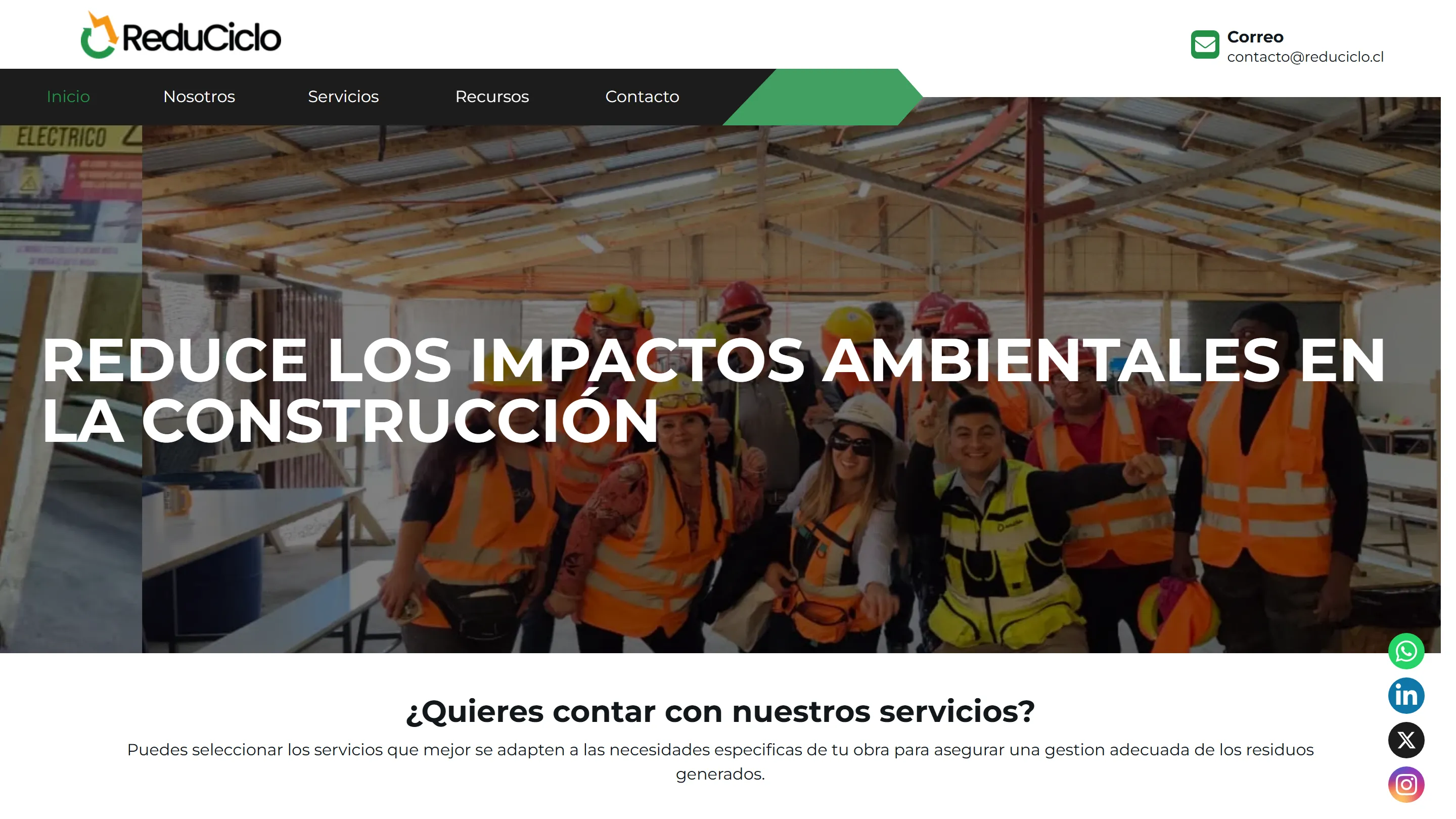 Reduciclo Landing Page